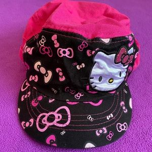 PINK AND BLACK HELLO KITTY BASEBALL CAP 💕